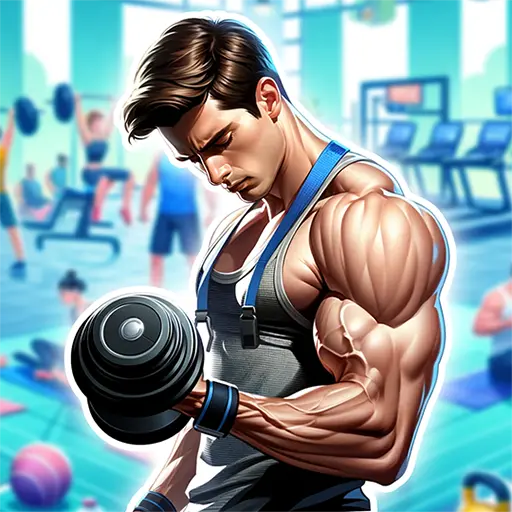 Gym Simulator 3D Fitness Store + Mod icon