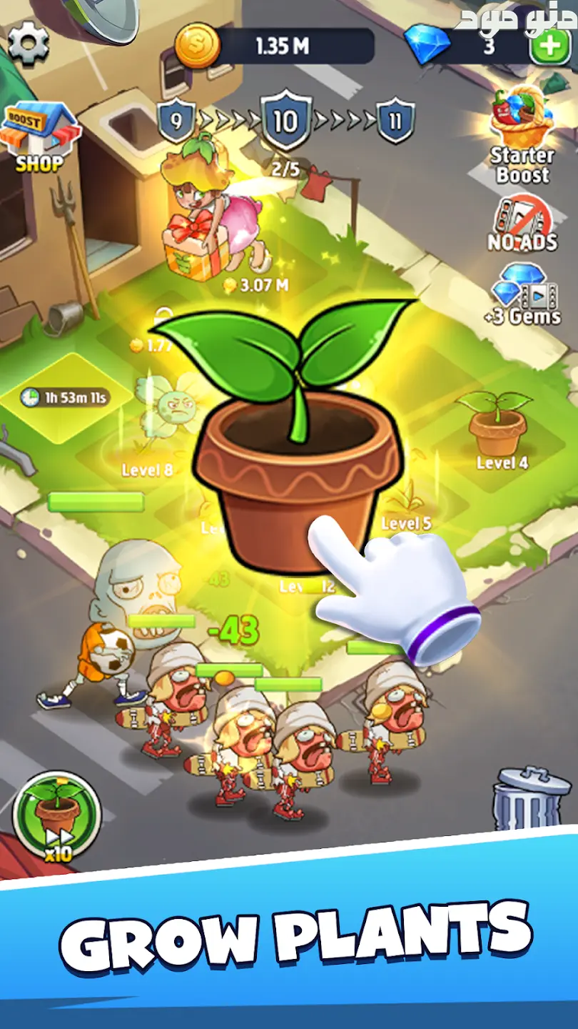 Merge Plants – Monster Defense + Mod screenshot 1